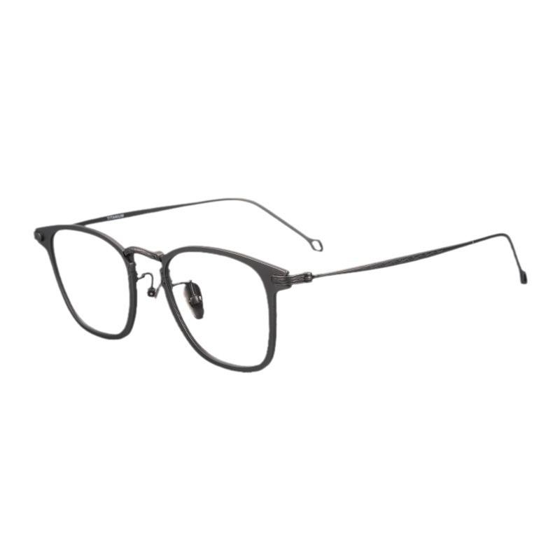 Retro Square Ultralight Titanium Eyeglass Frame for Men - Nearsighted Sunglasses