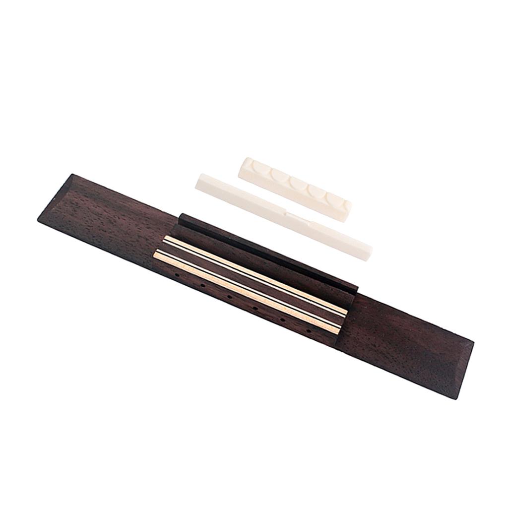 Palisander Brücke & Knochen Sattel Nuss Brücke Pins für Akustikgitarre Ersatz Palisander Brücke & Knochen Sattel Nuss Brücke Pins für Akustikgitarre Ersatz