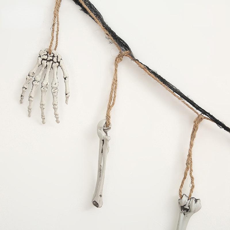 Halloween Skull Garland Decoration Terror Skull Hand Bone Hanging String Ghost Banner Garland Halloween Party Supplies