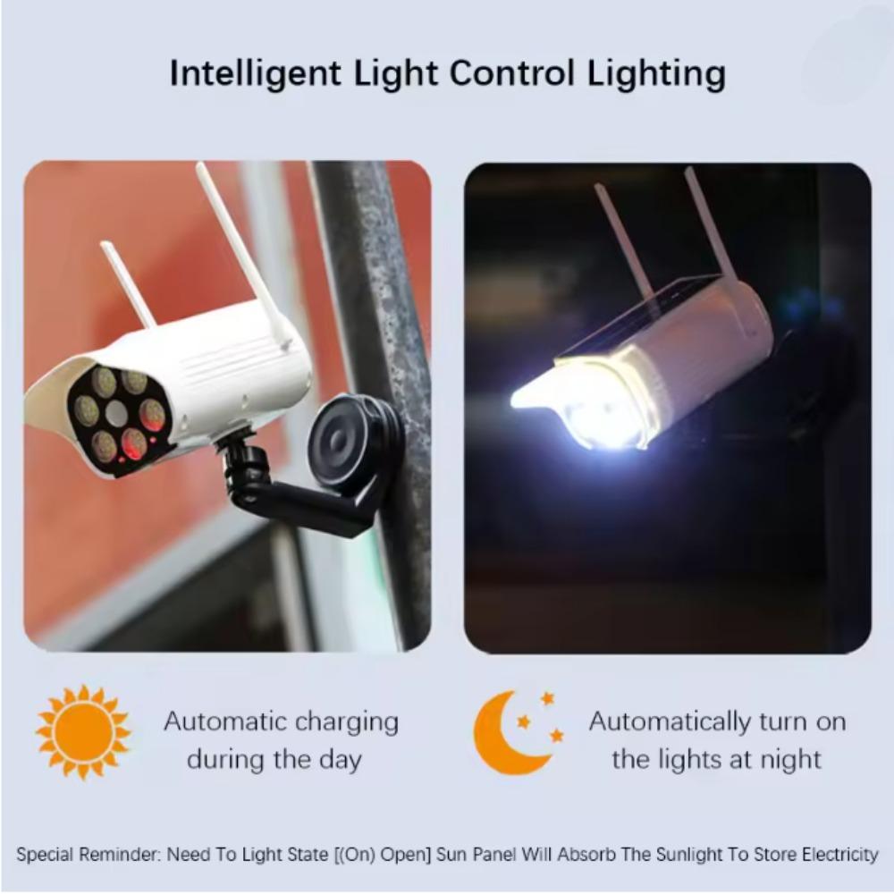 Solar magnetic monitoring light LED anti-theft wireless simulation human body induction camera wall lamp lighting street lamp