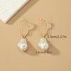 Simple imitation Baroque pendant earrings, fashionable versatile style geometric hollow earrings, daily party ears