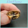 Titanium Premium Fashionable Mens Ring Steel Gold Plated Faderesistant Stylish Mens Accessory