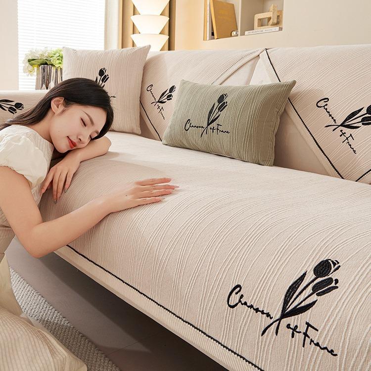 Sofa Cushion Cover Cloth Towel Four Seasons Non-Slip Universal Seat Cushion Seat Cushion Sofa Cover All-Inclusive Universal Cover  New