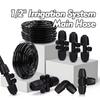 1/2" 13/16mm PVC Hose Garden Irrigation Auto Watering Pressure-Proof Black Main Tube Lawn Agriculture Orchard Car Wash Fitting