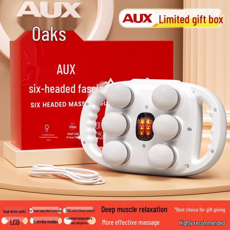 

Oakes Fascia Gun Multi-Head Muscle Massager for Men & Women - Relax Your Back, Waist, Legs, & Neck.