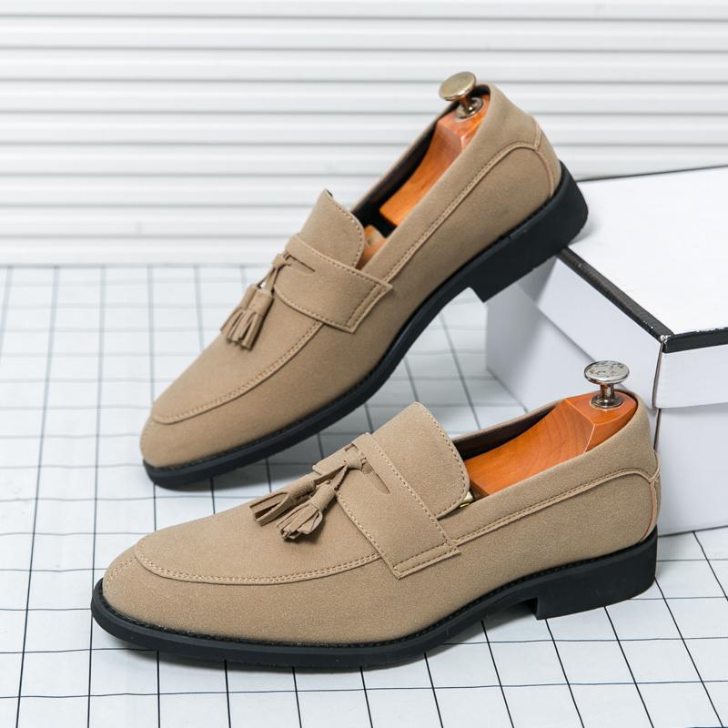 Fashion Spring Autumn Hot Selling Men's Suede Leather Shoes High-quality Trendy Loafers Fashionable Blue Men's Flat Casual Shoes