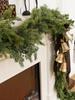 1.8M Artificial Norfolk Pine Garlands Real Touch Winter Pine Green Garland Table Mantle Wall Indoor Outdoor Christmas Decoration