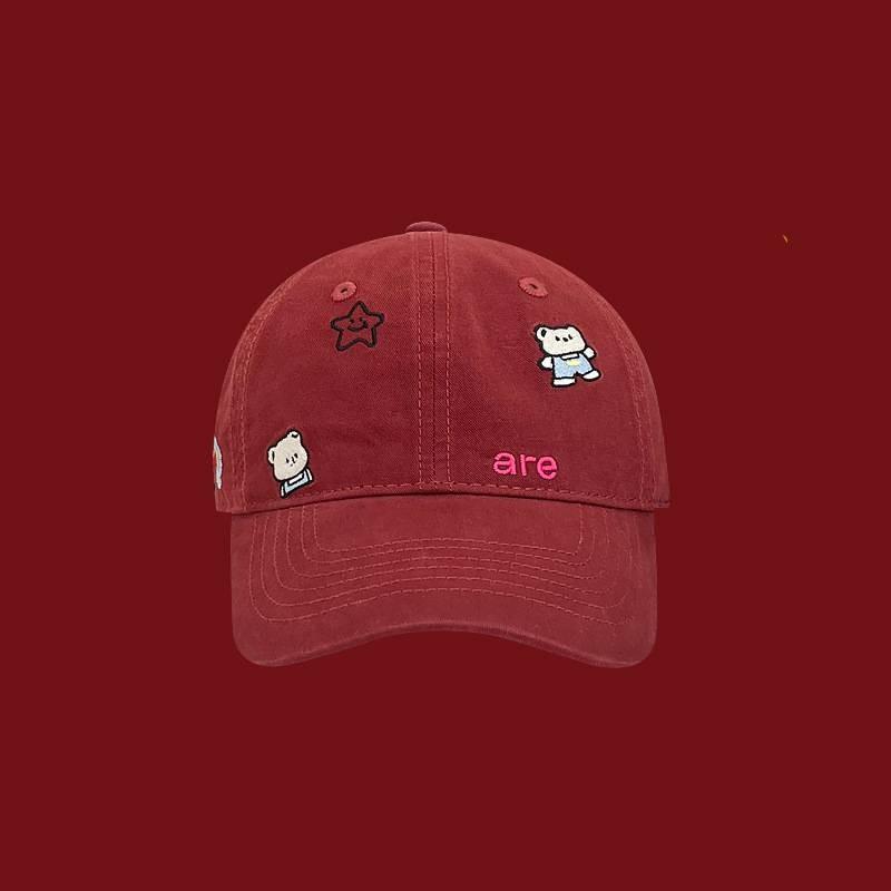Cap Shading Baseball Hat Little Bear Pattern Uv Protection Unisex Design Gift