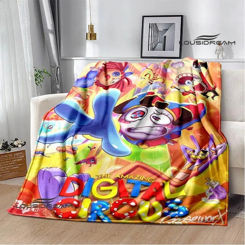 THE AMAZING DIGITAL CIRCUS Cartoon Blanket Warm Flannel Blankets Soft Cozy Blanket Sofa Travel Blanket Bed Linings Birthday Gift