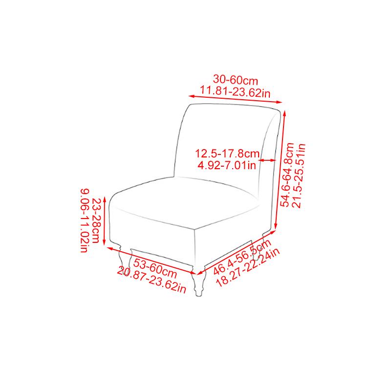 1Pc Solid Color Fashion Armless Accent Chair Cover DIY Polyester Fiber Stretch Slipcovers Protector Velvet Single Sofa covers