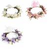 Korean Style Flower Crown Simulated Flower Bridal Wreaths Elegant Floral Headband  Children