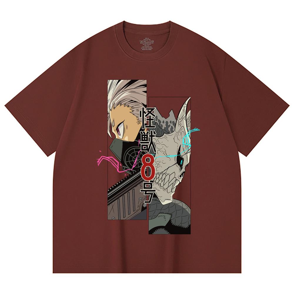 230 Gsm 100% Cotton Kaiju No 8 V17 Print Unisex Heavy Cotton T Shirt