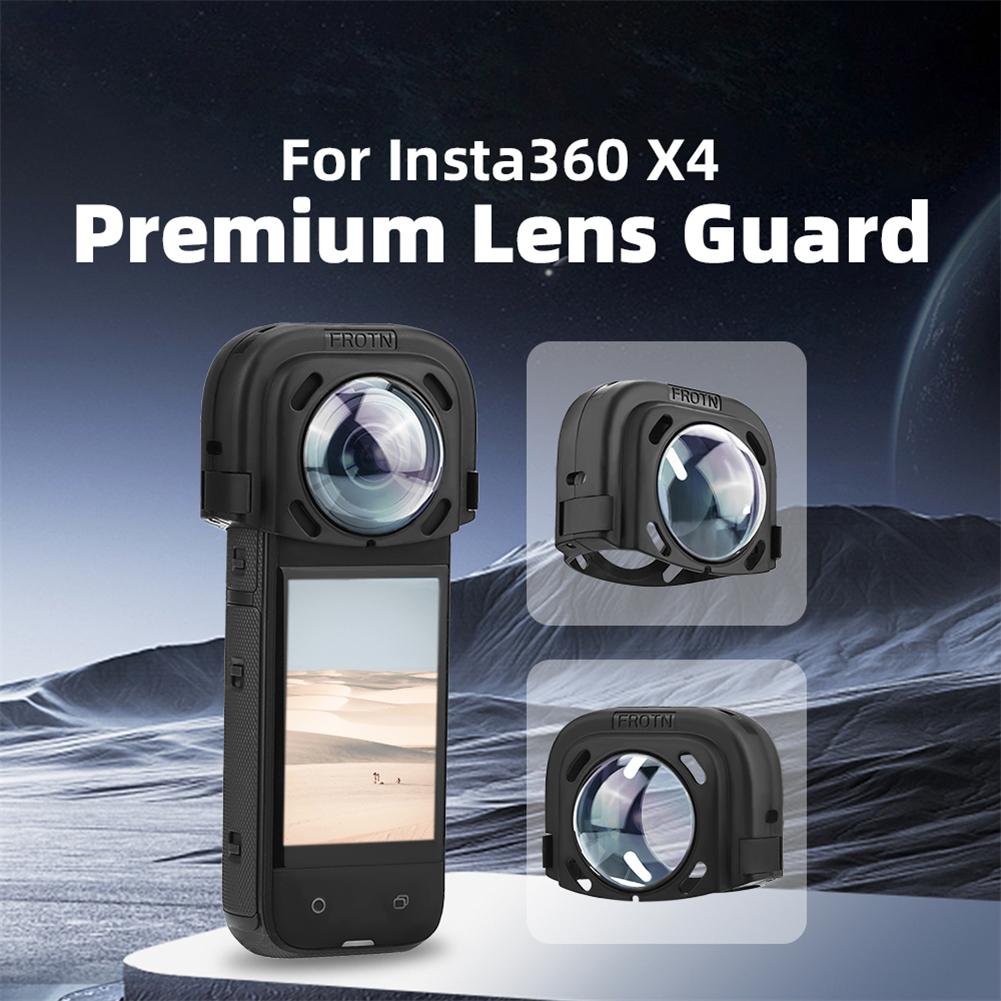 Lens Guard Protective Cover Compatible For 360 X4 9H Hardness Sports Cameras Lens Guard With Clips Supplies