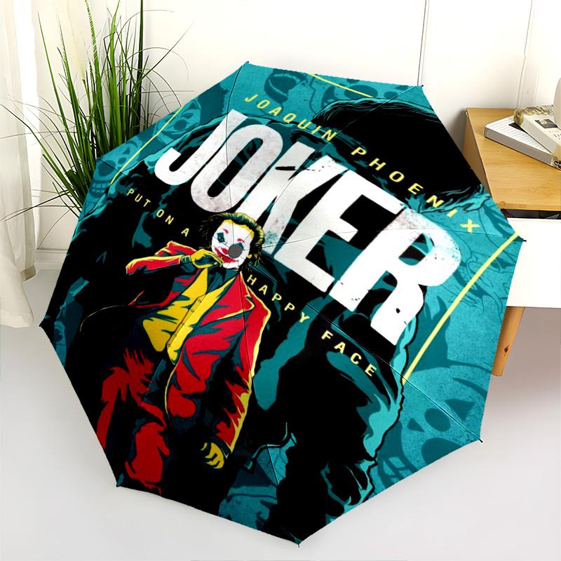 Joker Put Happy Face Folding Umbrella Suitable For All Seasons Travel Printing Umbrella Sun Umbrella