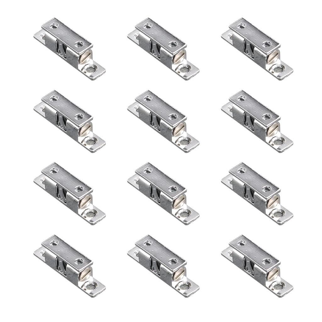 12Pcs Double Ball Tension Roller Catch Latch Cabinet Door Catch Zinc Alloy Closet Ball Tension Latch Easy to Install
