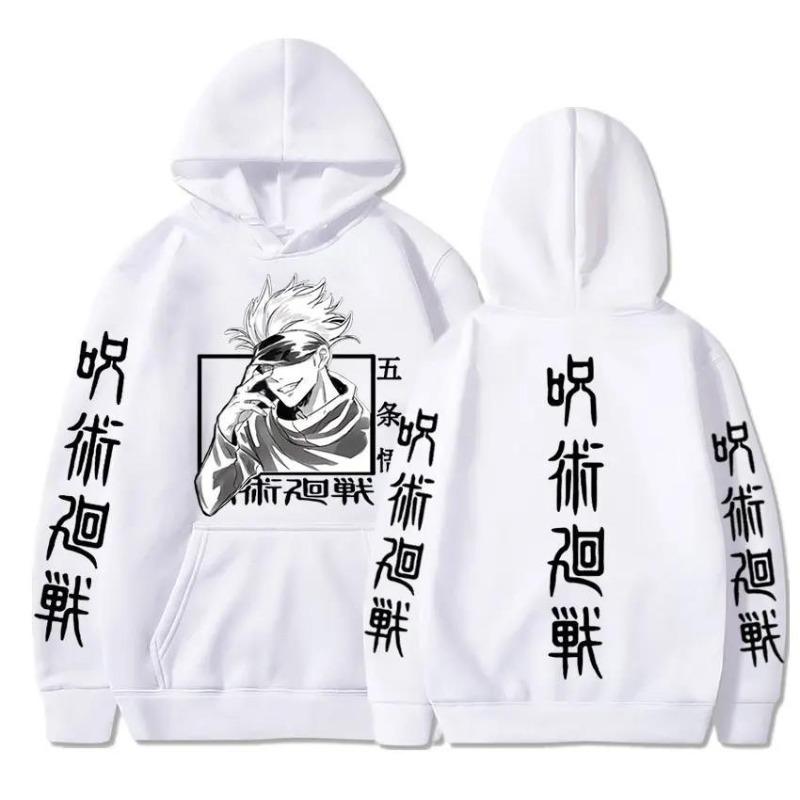 Japan Anime Jujutsu Kaisen Gojo Satoru Printed Men's Hoodie Brand Hoody Y2K Clothes Vintage Casual Unisex Long Sleeve