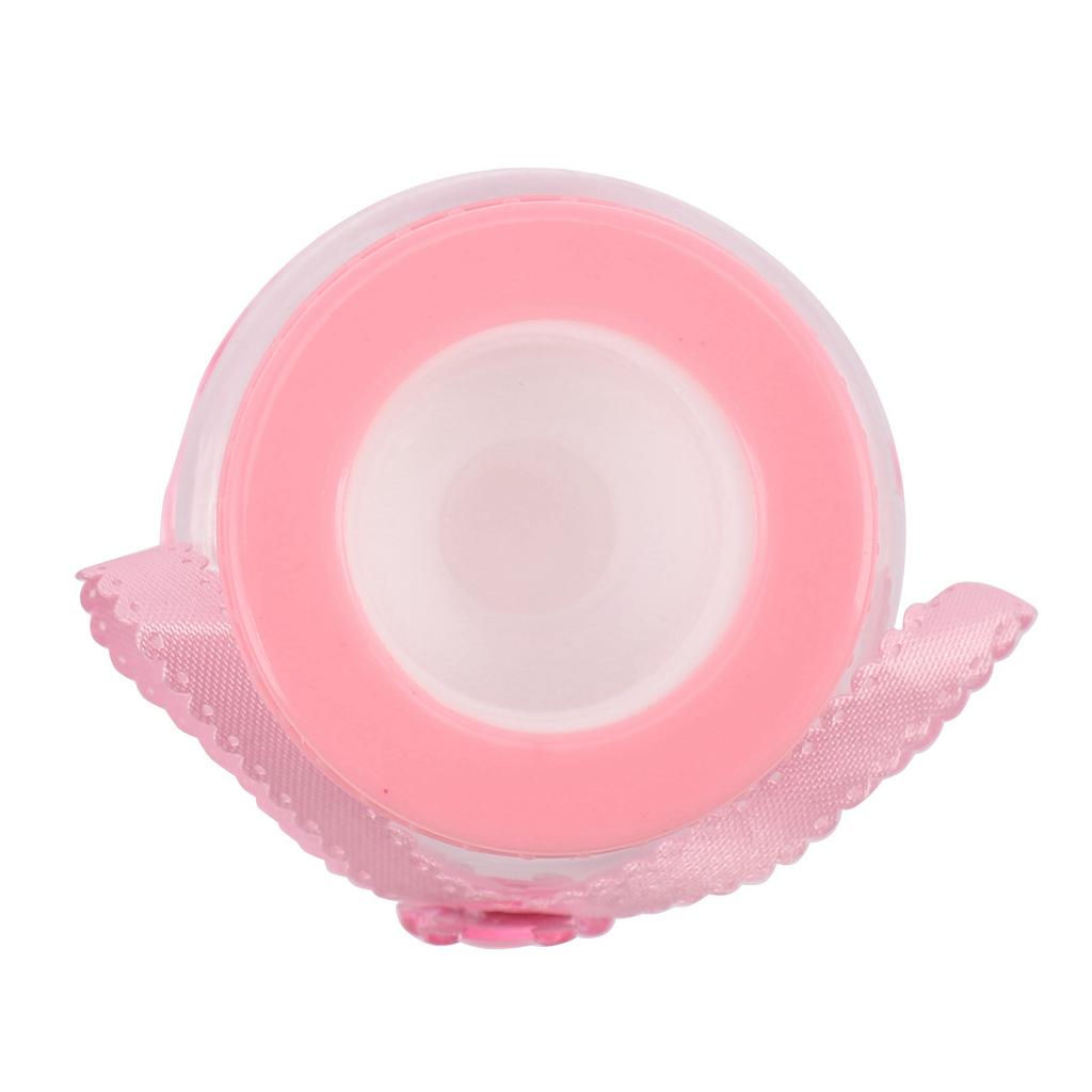 ABBY-48 X Baby Bottle Mini Baby Bottle 4X9cm Rhinestone Pink Bear Gift Favor Baby Girl Baby Baptism