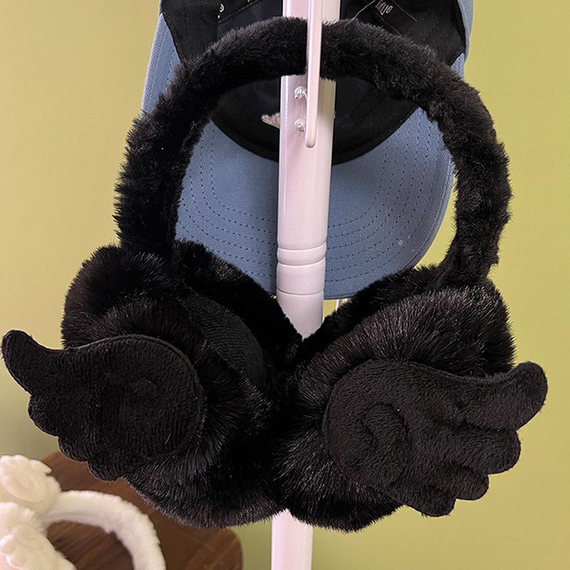 

Y2K Мягкие плюшевые наушники-крылья ангела для сохранения тепла ушей, зимние наушники для женщин, защита ушей с клапанами для улицы, чехол для ушей A2