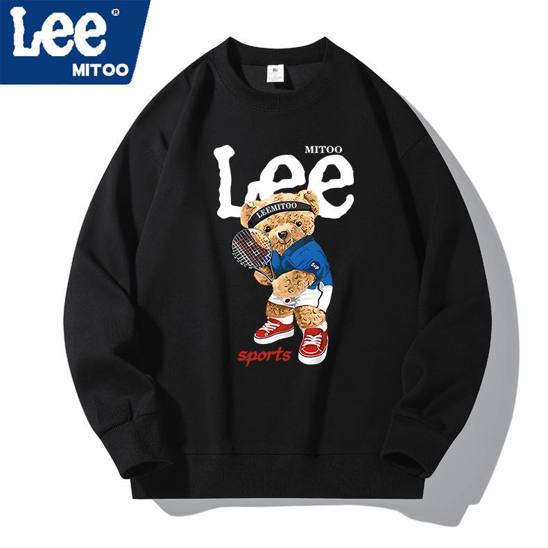 

Lee & Mitoo Unisex Casual Fleece-Lined Sweatshirt, 2025 Autumn/Winter American Trendy Brand S (Height 155-165 cm, Weight 90-100 kg)