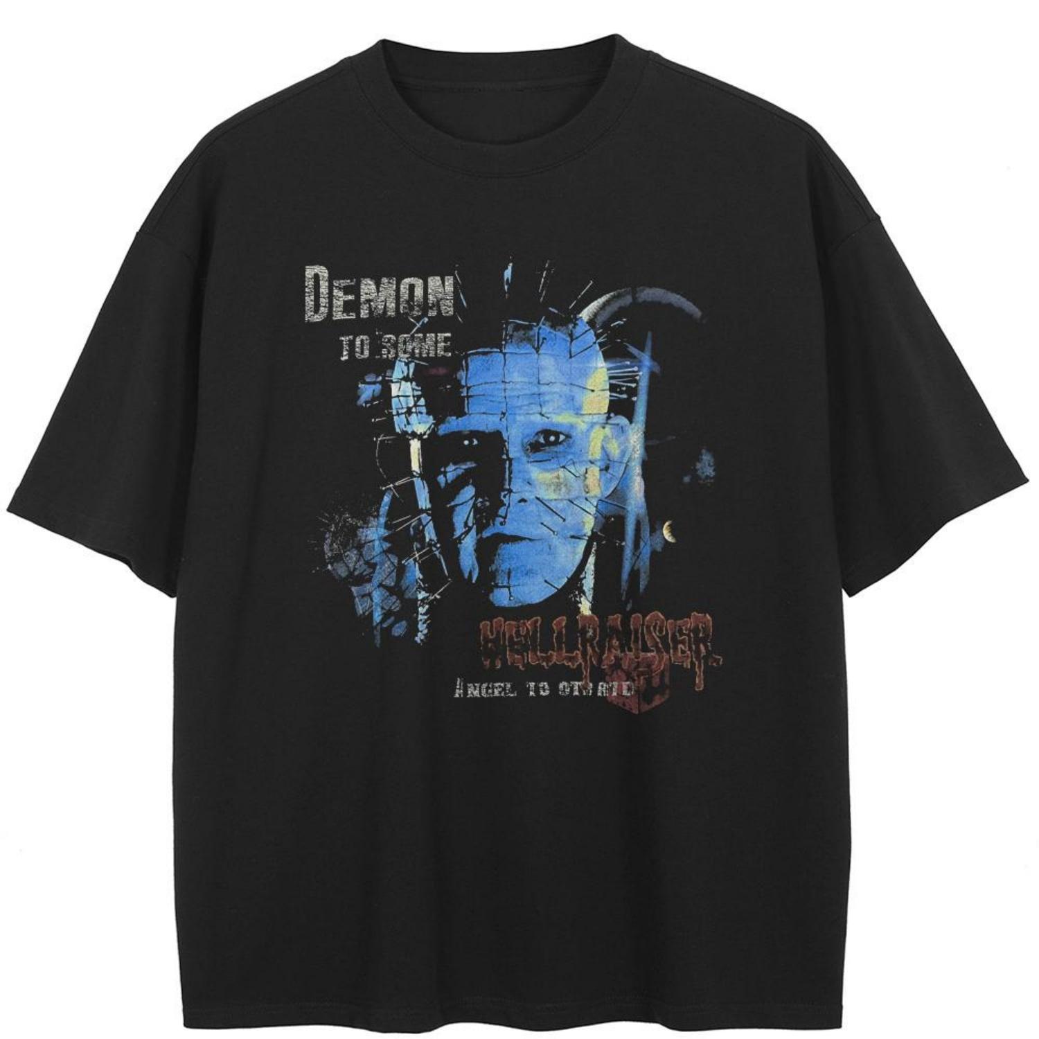

Streetwear Demon Graphic T-Shirt Cotton Unisex Tops Tees Summer Short Sleeves T Shirt XXXXXL