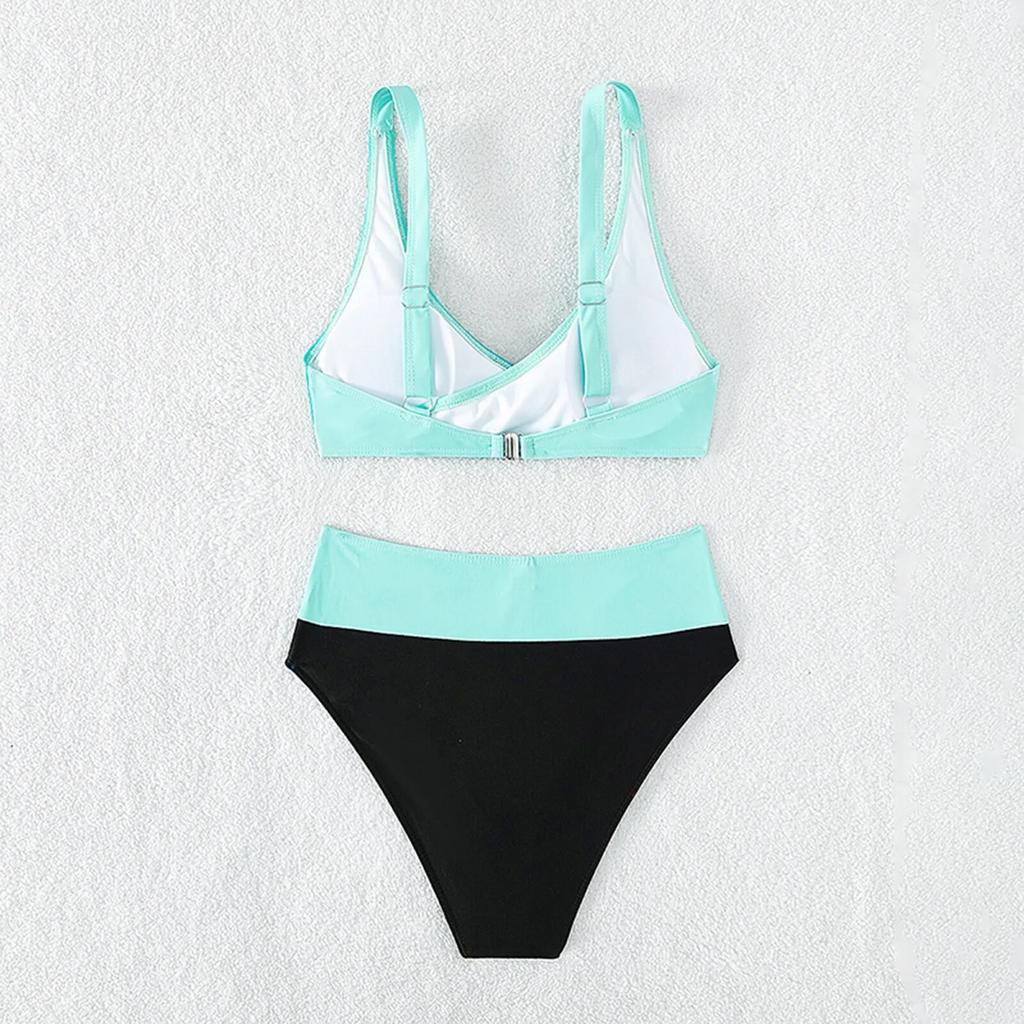 Ladies Plus Size Swimsuits Women'S High Waisted Two Pieces Set Womens Swimsuit Tops Medium Vintage Print Bandeau Swimsuit