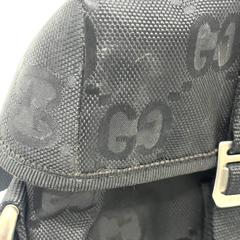 GUCCI 643858 Off the grid Messenger GG Nylon Bag Shoulder Bag Black/SilverHW