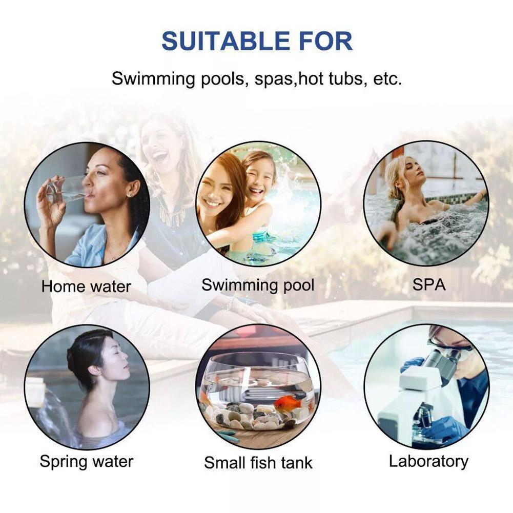 50 Strips Multipurpose Swimming Pool PH Precise Test Paper PH Value Test Kits For Residual Chlorine, Free Fhlorine, Nitrate
