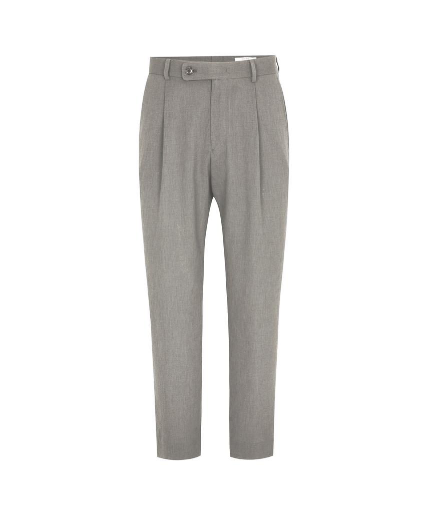 SOLEW Tapered Single-Pleat Set-Up Pants_Beige
