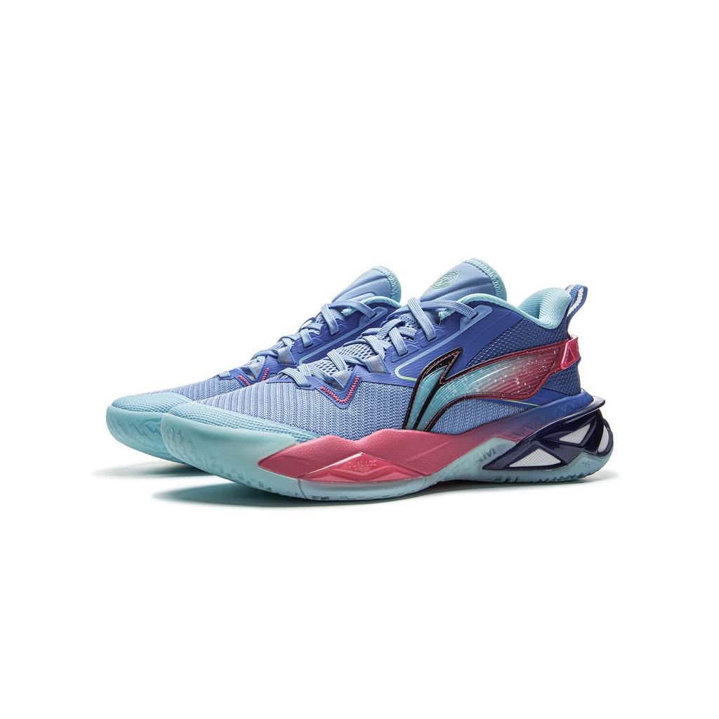 Li Ning Comfortable Simple Versatile Kids Basketball Shoes Kids Sneakers Palace-Blue Sky-Blue YKBV006-7
