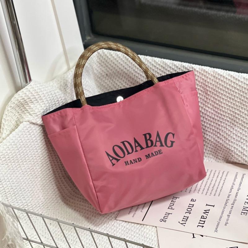 

New Japanese dopamine simple letters large capacity tote bag bag to work commuting shopping tote