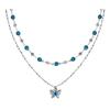 Blue Butterfly Tassel Necklace Female Is Sweet and Cool Spice Girl Tassel Design Stacked Collarbone Chain Niche Neck Chain Accessories