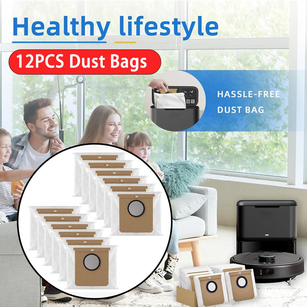 

12 шт. мешков для пыли для пылесоса Eufy L50 SES L60 SES с самоочищающейся док-станцией, для Conga Home 1000,8090