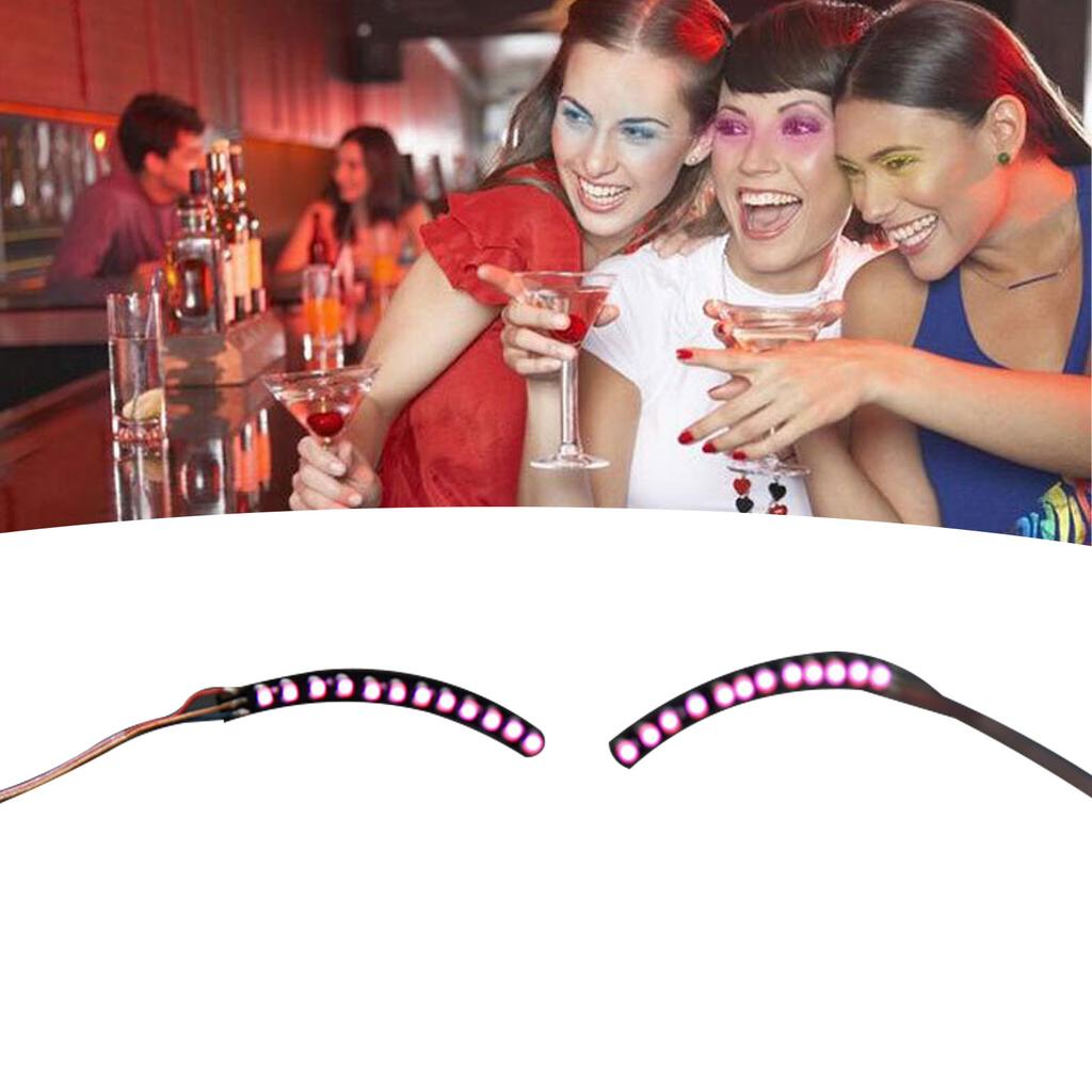 LED False Eyelashes Light Lightweight Stylish Reliable Luminous False Eyelashes Light for Party Bars Nightclubs