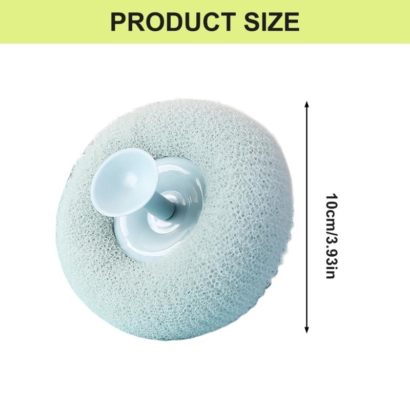 Premium Purpose Bath Sponge Mesh Pouf Gentle Exfoliating Brush And Wall Mount Storage Exfoliating Shower Ball