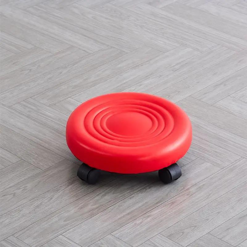 Stool with Pulleys for Car Washing, Movable Seatin, Housework, Mobile Farming Chair Wheel Chair