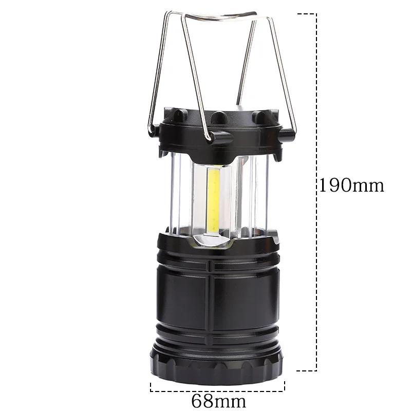 2 In 1 COB LED Portable Lantern Flashlight Foldable Impact Resistant Hiking Light Waterproof Camping Light