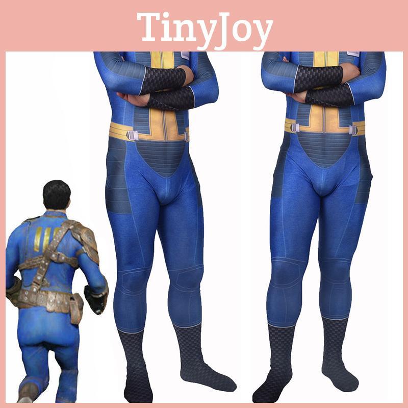 Authentisches Fallout 4 Überlebender Cosplay für Nate Vault 111 Jumpsuit Bodysuit für Halloween