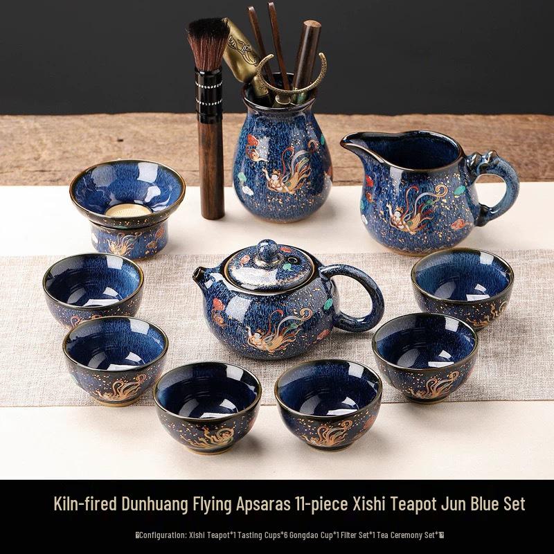 Dunhuang Creative Flying Apsaras Kiln Tea Set - Home & Office Gift Box