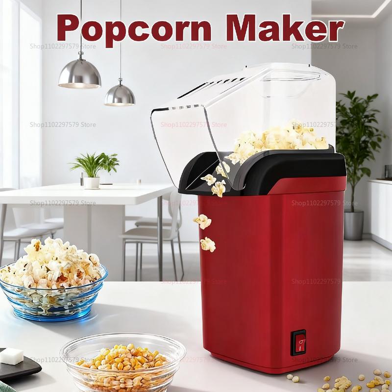 Premium Electric Popcorn Maker Hot Air Corn Popper Fast Heating Stylish Design Perfect For Homemade Snacks Home Theater Kitchen