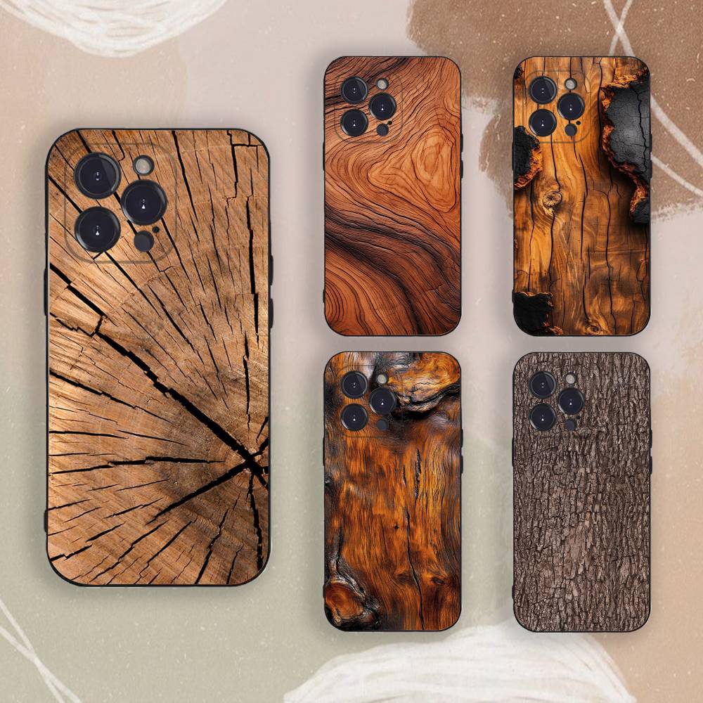 Natural Wood Phone Case for iPhone 17,16,15,14,13,12,11,Pro,X,Xs,Max,Plus Shockproof Cover
