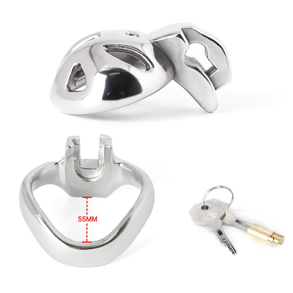 Super Small 3 Color Male Chastity Cage Stainless Steel Lockable Penis Ring Cock Cage Metal Chastity Belt Adults Sex Toys For Men