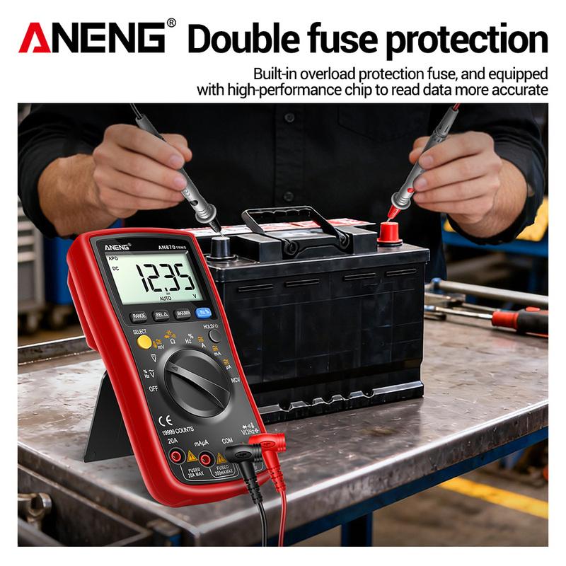 ANENG AN870 Multimeter 19999 Counting LCD Backlight Display On/Off Beep Automatic Shutdown Anti fall Electrical Multi meter