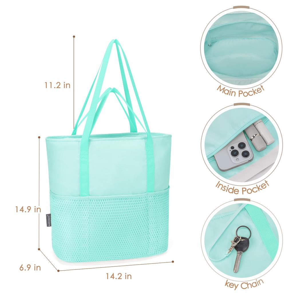 Beach Bag, Pool Bag, Lightweight, Large Capacity, 24L, Storage Capacity,