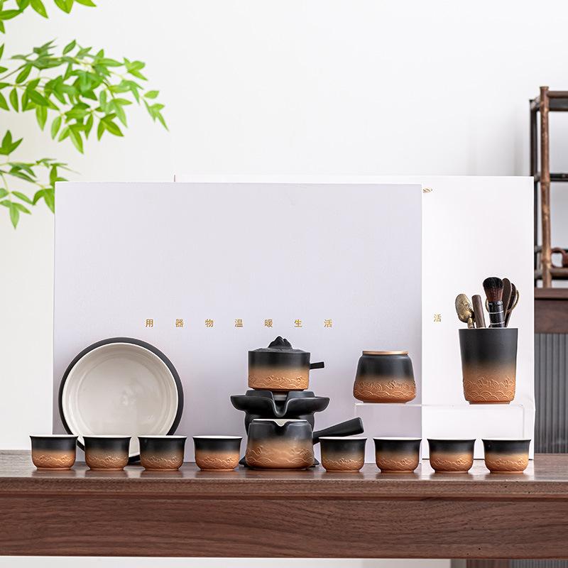 High-end light luxury Canghai automatic kung fu tea set, household lazy tea making artifact, office meeting and giving gifts