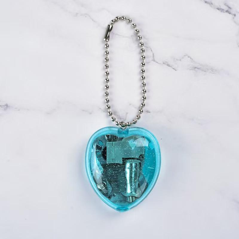 Creative craft gift heart-shaped keychain pendant music box music box music box travel souvenir children's toy
