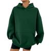 Womens Oversized Drop Shoulder Hooded Sweatshirt Casual Streetwear Long Sleeve Pullover In Solid Colors