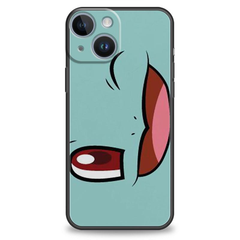 Pouzdro s obličejem Pokémona Pikachu pro iPhone 14 Plus 7 8 6S 11 12 Mini SE 13 Pro Max XR XS X 14Pro 13Mini 14 Luxusní černé pouzdro na telefon