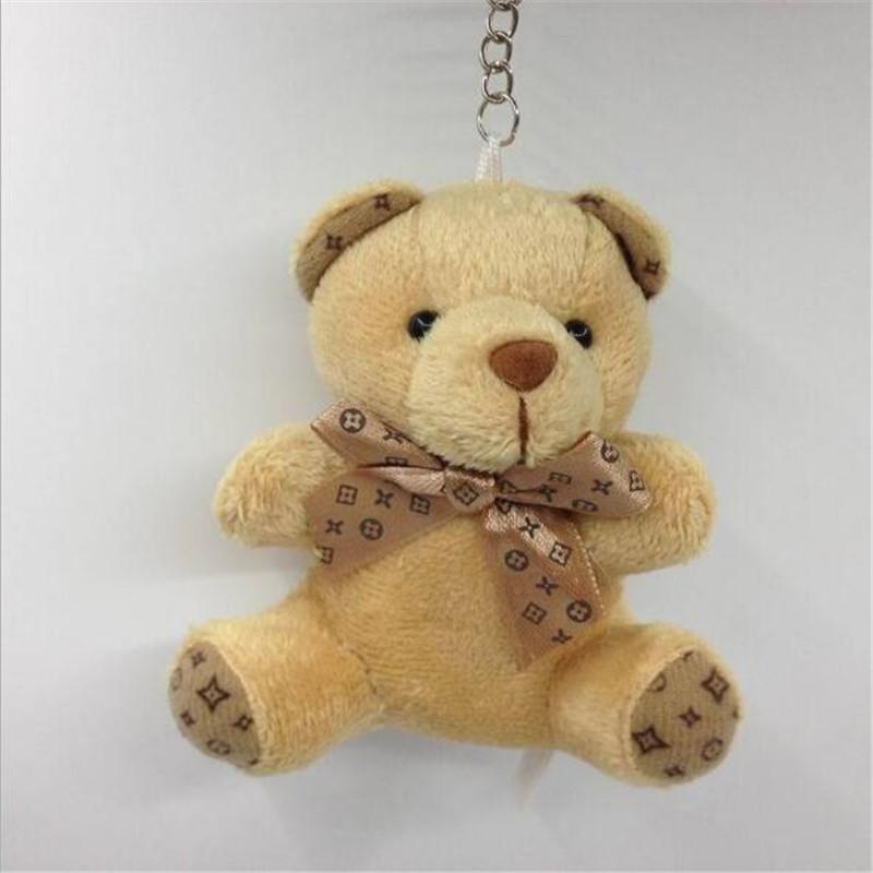 1PCS 10cm Plush Stuffed 4colors The Toys New Lovely Bow Knotted Bear Plush Pendant Stuffed Valentine's Day Gift For Children