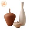 Creative Brushed Frosted Ceramic Vase Minimalist Plant Pots Table Decoration Flowers Arrangement Vases Room Aesthetic Decor