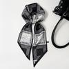 Double-layer scarf, streamer, women's cashew print silk scarf, long strip, high-end sense binding bag decoration, suit scarf, silk scarf wholesale